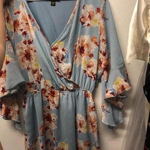 Blue floral dress